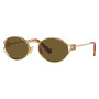 Miu Miu Women's Designer Oval Sunglasses MU52YS7OE01T Dark Brown Lenses (front view) img