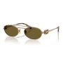 Miu Miu Women's Designer Oval Sunglasses MU54ZS7OE09Z/53 Dark Brown Lenses (front view) img