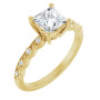 Molly 1 Carat Square Diamond Accented Engagement Ring in Yellow color  img