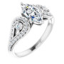 Mya 1 Carat Marquise Diamond Vintage-Inspired Engagement Ring in White color  img