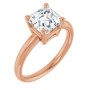 Olivia 2 Carat Asscher Diamond Solitaire Engagement Ring in Rose color img