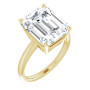 Olivia 6 Carat Emerald Diamond Solitaire Engagement Ring in Yellow color  img