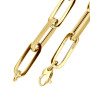 14K Yellow Gold Hollow Paperclip Chain for Men's and Women's in Yellow color  img