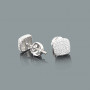 Pave Diamond Earrings in Sterling Silver 0.05ct in White color  img