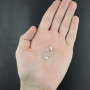 Back view of the Pave Diamond Earrings in Sterling Silver 0.05ct img