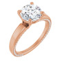 Penelope 2 Carat Round Diamond Accented Engagement Ring in Rose color img