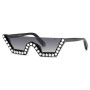 Philipp Plein Women's Designer Shield Shiny Black Sunglasses SPP031S0700 (front view) img