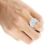 Pinky Rings: 10K Gold Diamond Ring for Men 1.5ct by Luxurman in White color on the body img