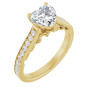 Quinn 1 Carat Heart Diamond Accented Sculptural Engagement Ring in Yellow color  img