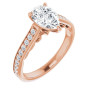 Quinn Lab Grown Diamond Ring | 2 Carat Pear Diamond Accented Engagement Ring in Rose color img