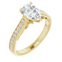 Quinn Lab Grown Diamond Ring | 2 Carat Pear Diamond Accented Engagement Ring in Yellow color  img