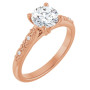 Rachel 1 Carat Round Diamond Accented Engagement Ring in Rose color img