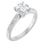 Rachel 1 Carat Round Diamond Accented Engagement Ring in White color  img