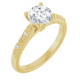 Rachel 1 Carat Round Diamond Accented Engagement Ring in Yellow color  img