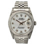 Rolex Oyster Perpetual Datejust Women's Diamond Watch | 34mm | Mother Of Pearl Dial (front view) img