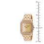 Size demonstration - 27mm Cartier Panthere Women's Diamond Watch 18k Gold | Yellow Dial 1.5ct near the ruler img