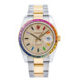 Men's Two-Tone Watch | Rolex Datejust | Diamond Dial | Rainbow Bezel l Oyster Bracelet | 36mm Case (front view) img