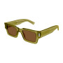 Saint Laurent Men's Designer Square Sunglasses SL572008 Brown Lenses (front view) img