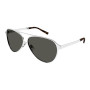 Saint Laurent Unisex Designer Aviator RX-Sunglasses SL734002 Grey Lenses (front view) img