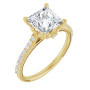 Savannah 2 Carat Square Diamond Accented Engagement Ring in Yellow color  img