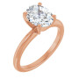 Skylar 2 Carat Oval Diamond Solitaire Engagement Ring in Rose color img