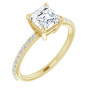 Sofia 1 Carat Asscher Diamond Accented Engagement Ring in Yellow color  img