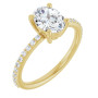 Sofia 1 Carat Oval Diamond Accented Engagement Ring in Yellow color  img