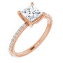 Sofia 1 Carat Square Diamond Accented Engagement Ring in Rose color img