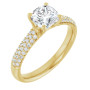 Sophia 1 Carat Cushion Diamond Pave-Style Accented Engagement Ring in Yellow color  img