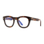 Tom Ford Men's Designer Round Eyeglasses FT5873-B052/49 Clear Blue Light Block Lenses (front view) img
