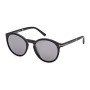 Tom Ford Men's Designer Round RX-Sunglasses FT1021-N01D Smoke Polarized Lenses (front view) img