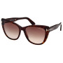 Tom Ford Women's Designer Butterfly Dark Havana RX-Sunglasses FT093752K Acetate Frame (front view) img