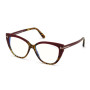 Tom Ford Women's Designer Cat Eye Eyeglasses FT5673-B056/54 Clear Demo Lenses (front view) img