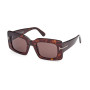 Tom Ford Women's Designer Square RX-Sunglasses FT118852E Brown Lenses (front view) img
