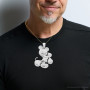 Huge 10K Gold Diamond Mickey Mouse Pendant 4ct on the body img