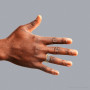 5 Row 10K Yellow Gold Blue Sapphire Diamond Band for Men & Women on the body img
