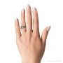 5 Row 10K Yellow Gold Blue Sapphire Diamond Band for Men & Women on the body img