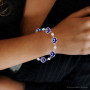 Evil Eyes 14K White Gold Diamond Evil Eye Bracelet Blue .70ct on the body img