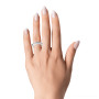 Thin 14K White Gold Princess Cut Diamond Eternity Ring 3.57ct on the body img