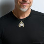 10K or 14K Gold Diamond Cancer Zodiac Pendant for Men 3ct | Crab Pendant on the body img
