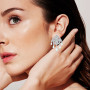 14K Diamond Chandelier Earrings Blue Topaz 0.64ct on the body img