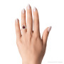 14K Rose Gold Lab Diamond Ring 1.5ct with Red Enamel on the body img