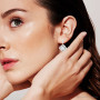 Women's Flower Diamond Dangle Earrings 1.8ct 14K Gold on the body img