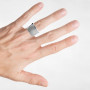 Men's Silver Ring with Diamonds 0.86ct on the body img