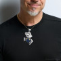Custom Super Mario Real Diamond Pendant in Sterling Silver 2.5ct on the body img
