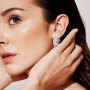 Pave Diamond Hoop Earrings 1.75ct 14K Gold on the body img