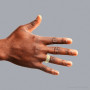 Unique Diamond Band For Men in 10K or 14K Gold by LUXURMAN on the body img