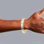 Men's Real Diamond Bracelet 10K Yellow Gold 4ct on the body img