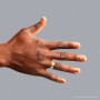 14K Yellow Gold Men's Wedding Band Cosmopolitan Ring on the body img