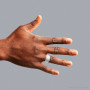 Luxurman 1 Carat Men's Diamond Ring 14K White Gold Pinky Ring on the body img
